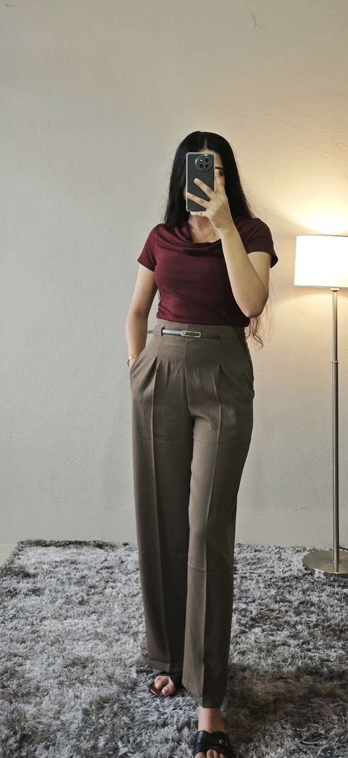 High Waist Belted Trousers