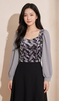 Soft Velvet Mesh Tops