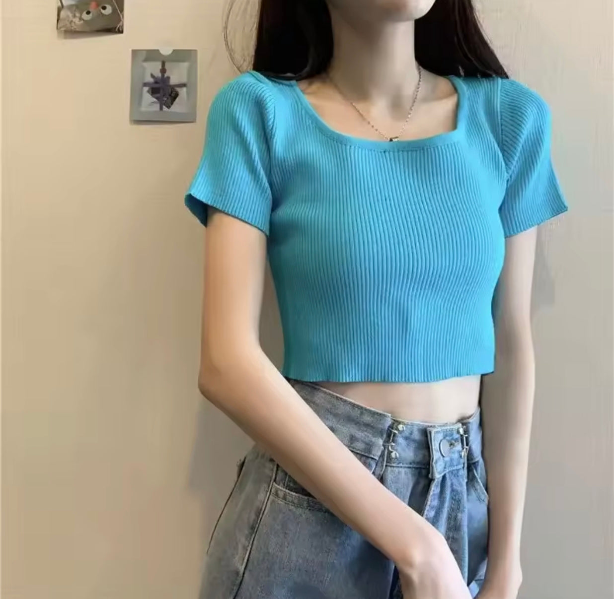 Soft Knit Cute Crop Top
