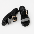 Luxe Rhinestone Buckle Slides