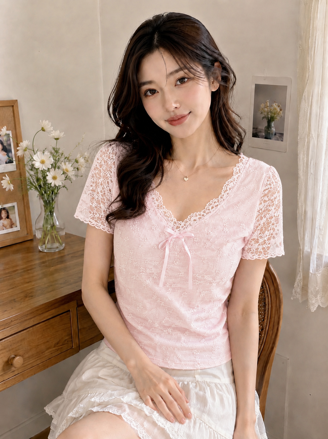 Dreamy Lace Bow Top