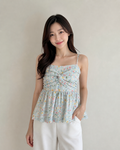 Elara Floral Peplum Top