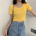 Soft Knit Cute Crop Top