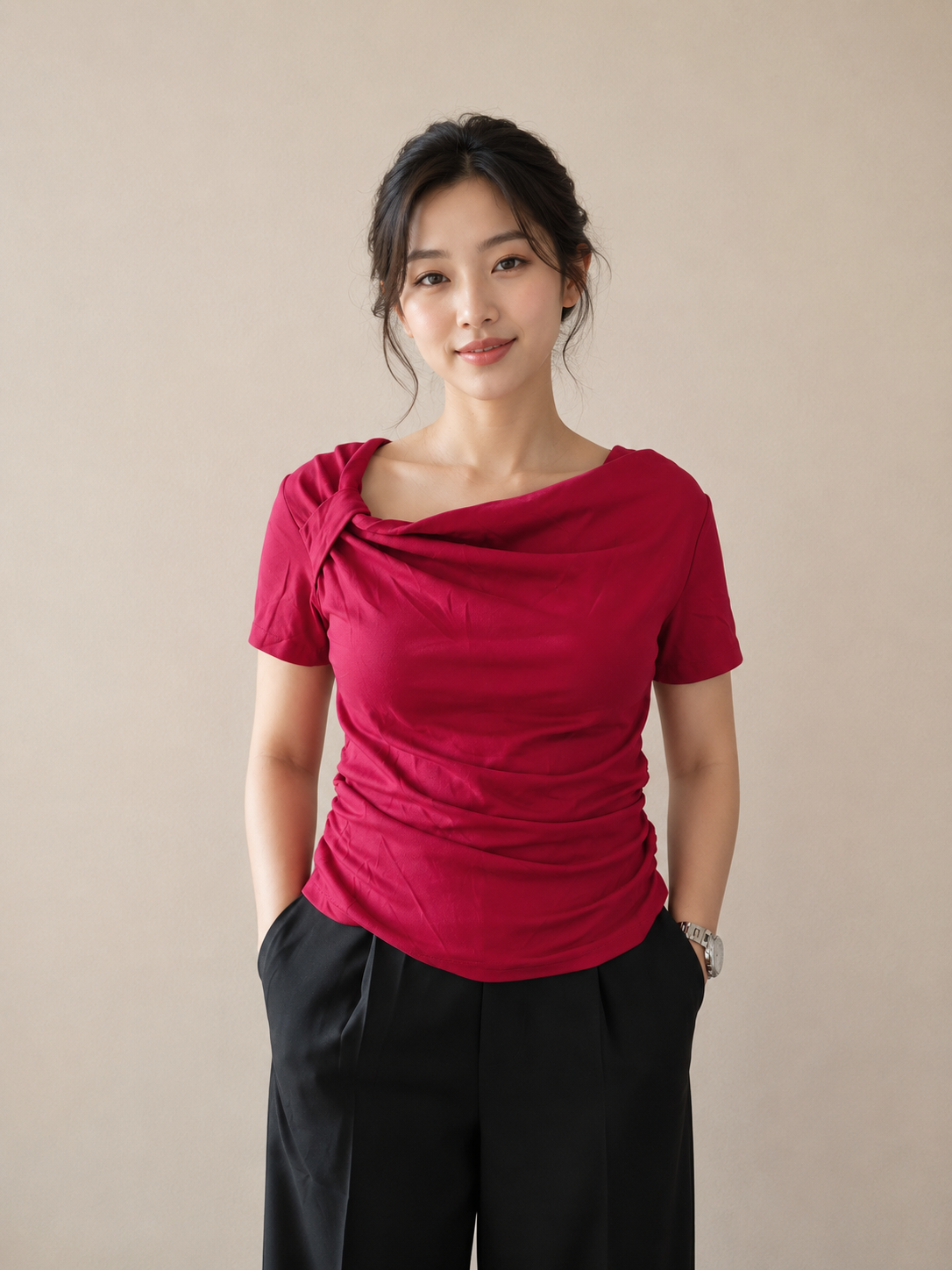 Nova Drape knot Top