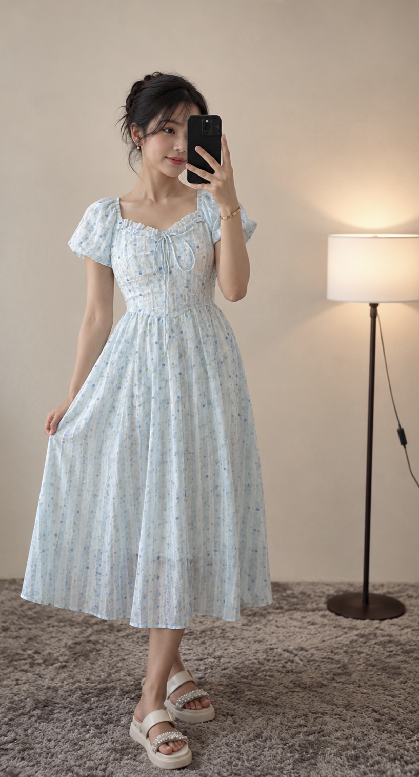 Misty Blue Grace Dress