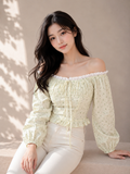 Luna Pastel Square/Off-shoulder Top