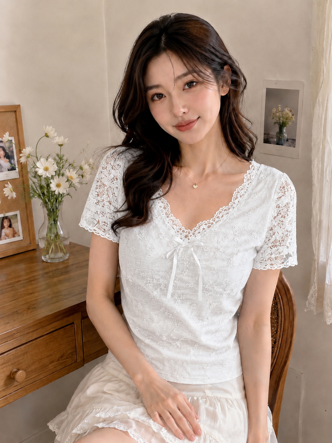 Dreamy Lace Bow Top